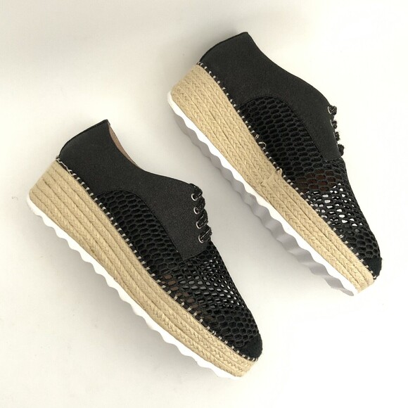 New INC International Concepts Abrelia Sneakers Perforated Espadrille Black 10 - Picture 5 of 11
